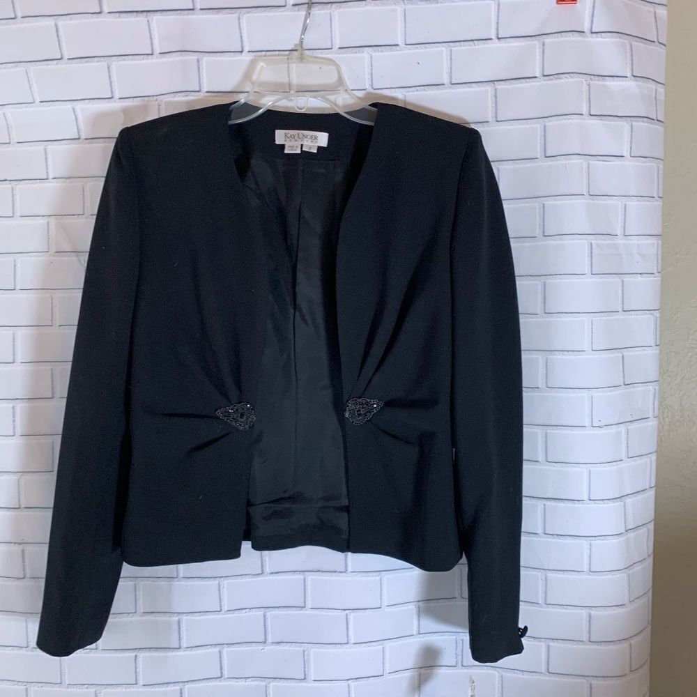 Kay Unger NWT Black‎ Evening Blazer Jacket Size 2